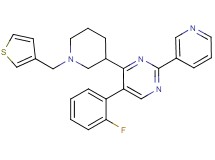 5-(2-fluorophenyl)-2-(3-pyridinyl)-4-[1-(3-thienylmethyl)-3-piperidinyl]pyrimidine