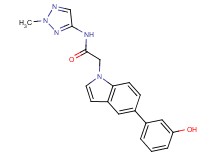 2-[5-(3-hydroxyphenyl)-1H-indol-1-yl]-N-(2-methyl-2H-1,2,3-triazol-4-yl)acetamide