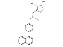 1-(1,5-dimethyl-1H-pyrazol-4-yl)-N-methyl-N-{[2-(1-naphthyl)pyrimidin-5-yl]methyl}methanamine