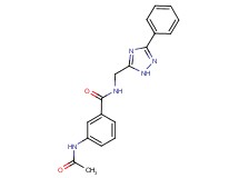 3-(acetylamino)-N-[(3-phenyl-1H-1,2,4-triazol-5-yl)methyl]benzamide
