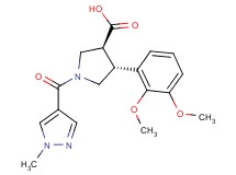 (3S*,4R*)-4-(2,3-dimethoxyphenyl)-1-[(1-methyl-1H-pyrazol-4-yl)carbonyl]pyrrolidine-3-carboxylic acid