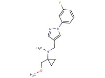 N-{[1-(3-fluorophenyl)-1H-pyrazol-4-yl]methyl}-1-(methoxymethyl)-N-methylcyclopropanamine