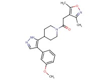1-[(3,5-dimethylisoxazol-4-yl)acetyl]-4-[4-(3-methoxyphenyl)-1H-pyrazol-5-yl]piperidine