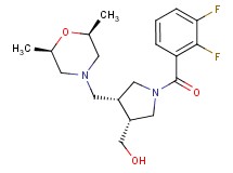 ((3R*,4R*)-1-(2,3-difluorobenzoyl)-4-{[(2R*,6S*)-2,6-dimethylmorpholin-4-yl]methyl}pyrrolidin-3-yl)methanol
