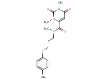 N,1,3-trimethyl-N-{3-[(4-methylphenyl)thio]propyl}-2,6-dioxo-1,2,3,6-tetrahydropyrimidine-4-carboxamide