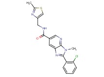 2-(2-chlorophenyl)-3-methyl-N-[(2-methyl-1,3-thiazol-4-yl)methyl]-3H-imidazo[4,5-b]pyridine-6-carboxamide