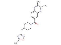 2,3-dimethyl-6-({4-[(5-methyl-1,2,4-oxadiazol-3-yl)methyl]-1-piperidinyl}carbonyl)quinoxaline