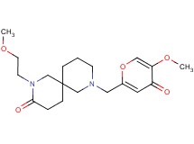 2-(2-methoxyethyl)-8-[(5-methoxy-4-oxo-4H-pyran-2-yl)methyl]-2,8-diazaspiro[5.5]undecan-3-one