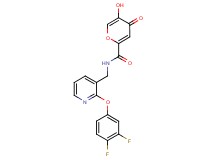 N-{[2-(3,4-difluorophenoxy)pyridin-3-yl]methyl}-5-hydroxy-4-oxo-4H-pyran-2-carboxamide