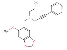 N-[(6-methoxy-1,3-benzodioxol-5-yl)methyl]-N-(3-phenylprop-2-yn-1-yl)prop-2-en-1-amine