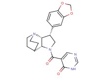 5-{[(3R*,3aR*,7aR*)-3-(1,3-benzodioxol-5-yl)hexahydro-4,7-ethanopyrrolo[3,2-b]pyridin-1(2H)-yl]carbonyl}pyrimidin-4(3H)-one