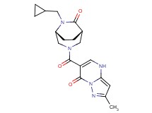 6-{[(1S*,5R*)-6-(cyclopropylmethyl)-7-oxo-3,6-diazabicyclo[3.2.2]non-3-yl]carbonyl}-2-methylpyrazolo[1,5-a]pyrimidin-7(4H)-one