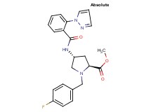 methyl (4R)-1-(4-fluorobenzyl)-4-{[2-(1H-pyrazol-1-yl)benzoyl]amino}-L-prolinate