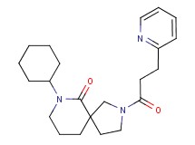 7-cyclohexyl-2-(3-pyridin-2-ylpropanoyl)-2,7-diazaspiro[4.5]decan-6-one