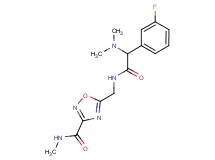 5-({[(dimethylamino)(3-fluorophenyl)acetyl]amino}methyl)-N-methyl-1,2,4-oxadiazole-3-carboxamide
