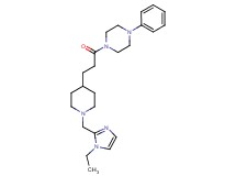 1-(3-{1-[(1-ethyl-1H-imidazol-2-yl)methyl]-4-piperidinyl}propanoyl)-4-phenylpiperazine