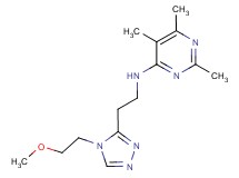 N-{2-[4-(2-methoxyethyl)-4H-1,2,4-triazol-3-yl]ethyl}-2,5,6-trimethylpyrimidin-4-amine