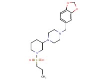 1-(1,3-benzodioxol-5-ylmethyl)-4-[1-(propylsulfonyl)-3-piperidinyl]piperazine