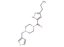 1-[(3-propyl-1H-pyrazol-5-yl)carbonyl]-4-(3-thienylmethyl)piperazine