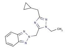 2-{[3-(cyclopropylmethyl)-1-ethyl-1H-1,2,4-triazol-5-yl]methyl}-2H-1,2,3-benzotriazole