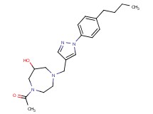 1-acetyl-4-{[1-(4-butylphenyl)-1H-pyrazol-4-yl]methyl}-1,4-diazepan-6-ol