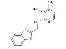 N-(1,3-benzoxazol-2-ylmethyl)-5,6-dimethylpyrimidin-4-amine