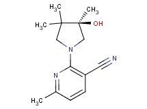2-[(3R)-3-hydroxy-3,4,4-trimethyl-1-pyrrolidinyl]-6-methylnicotinonitrile