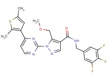 1-[4-(2,5-dimethyl-3-thienyl)-2-pyrimidinyl]-5-(methoxymethyl)-N-(3,4,5-trifluorobenzyl)-1H-pyrazole-4-carboxamide