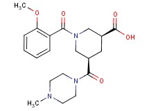 (3S*,5R*)-1-(2-methoxybenzoyl)-5-[(4-methyl-1-piperazinyl)carbonyl]-3-piperidinecarboxylic acid