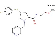 (4R)-4-[(4-fluorophenyl)thio]-N-(2-methoxyethyl)-1-(3-pyridinylmethyl)-L-prolinamide