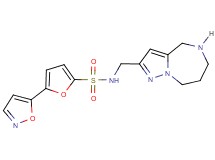 5-isoxazol-5-yl-N-(5,6,7,8-tetrahydro-4H-pyrazolo[1,5-a][1,4]diazepin-2-ylmethyl)furan-2-sulfonamide