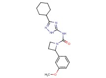 N-(3-cyclohexyl-1H-1,2,4-triazol-5-yl)-2-(3-methoxyphenyl)azetidine-1-carboxamide