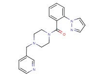 1-[2-(1H-pyrazol-1-yl)benzoyl]-4-(3-pyridinylmethyl)piperazine bis(trifluoroacetate)
