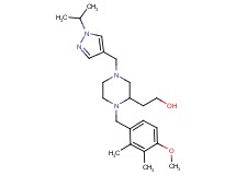 2-[4-[(1-isopropyl-1H-pyrazol-4-yl)methyl]-1-(4-methoxy-2,3-dimethylbenzyl)-2-piperazinyl]ethanol