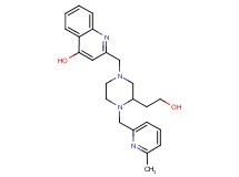 2-({3-(2-hydroxyethyl)-4-[(6-methyl-2-pyridinyl)methyl]-1-piperazinyl}methyl)-4-quinolinol