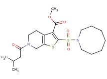 methyl 2-(1-azocanylsulfonyl)-6-(3-methylbutanoyl)-4,5,6,7-tetrahydrothieno[2,3-c]pyridine-3-carboxylate
