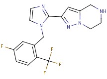 2-{1-[5-fluoro-2-(trifluoromethyl)benzyl]-1H-imidazol-2-yl}-4,5,6,7-tetrahydropyrazolo[1,5-a]pyrazine