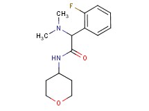 2-(dimethylamino)-2-(2-fluorophenyl)-N-(tetrahydro-2H-pyran-4-yl)acetamide