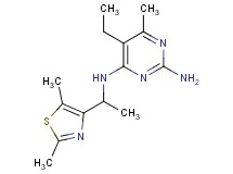 N~4~-[1-(2,5-dimethyl-1,3-thiazol-4-yl)ethyl]-5-ethyl-6-methylpyrimidine-2,4-diamine