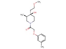 (3R*,4R*)-4-(2-methoxyethyl)-3-methyl-1-[(3-methylphenoxy)acetyl]-4-piperidinol