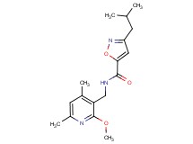 3-isobutyl-N-[(2-methoxy-4,6-dimethyl-3-pyridinyl)methyl]-5-isoxazolecarboxamide