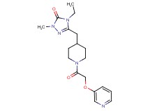 4-ethyl-2-methyl-5-({1-[(pyridin-3-yloxy)acetyl]piperidin-4-yl}methyl)-2,4-dihydro-3H-1,2,4-triazol-3-one