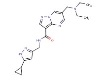 N-[(5-cyclopropyl-1H-pyrazol-3-yl)methyl]-6-[(diethylamino)methyl]pyrazolo[1,5-a]pyrimidine-3-carboxamide