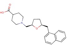 1-{[(2R*,5S*)-5-(1-naphthylmethyl)tetrahydrofuran-2-yl]methyl}piperidine-4-carboxylic acid