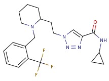 N-cyclopropyl-1-(2-{1-[2-(trifluoromethyl)benzyl]-2-piperidinyl}ethyl)-1H-1,2,3-triazole-4-carboxamide