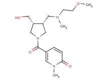 5-[((3R*,4R*)-3-(hydroxymethyl)-4-{[(2-methoxyethyl)(methyl)amino]methyl}-1-pyrrolidinyl)carbonyl]-1-methyl-2(1H)-pyridinone