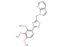 1-{[3-(2,3,4-trimethoxyphenyl)-1,2,4-oxadiazol-5-yl]methyl}-1H-pyrrolo[2,3-b]pyridine