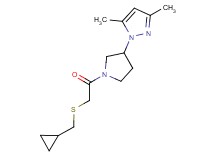 1-(1-{[(cyclopropylmethyl)thio]acetyl}-3-pyrrolidinyl)-3,5-dimethyl-1H-pyrazole