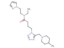 N-ethyl-4-{5-[(4-methyl-1-piperidinyl)methyl]-1H-tetrazol-1-yl}-N-[2-(1H-pyrazol-1-yl)ethyl]butanamide