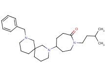5-(8-benzyl-2,8-diazaspiro[5.5]undec-2-yl)-1-(3-methylbutyl)-2-azepanone